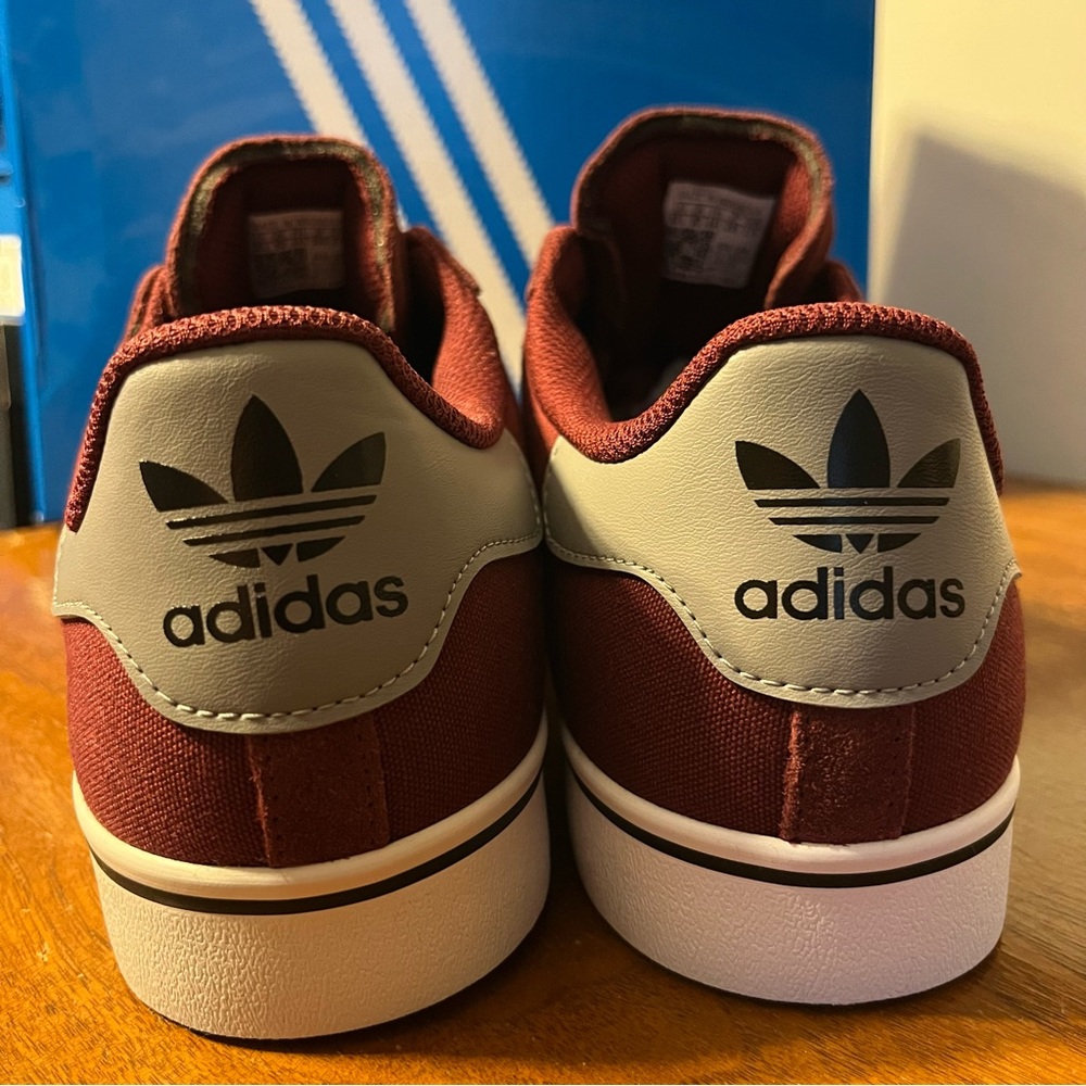Adidas Burgundy Campus Vulc Shoes - Picture 5 of 6